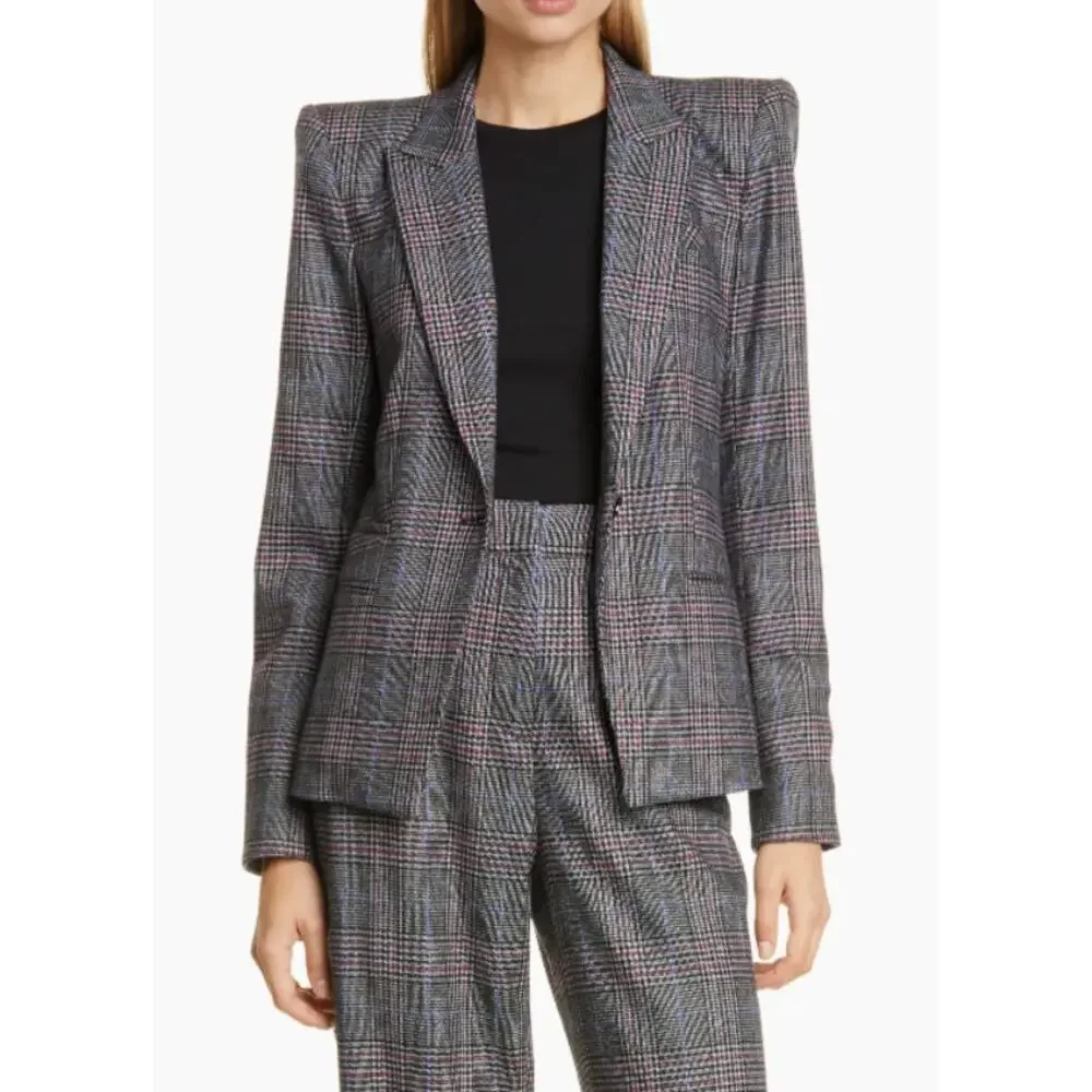 Veronica Beard Brock Glen Plaid Dickey Blazer size 10
